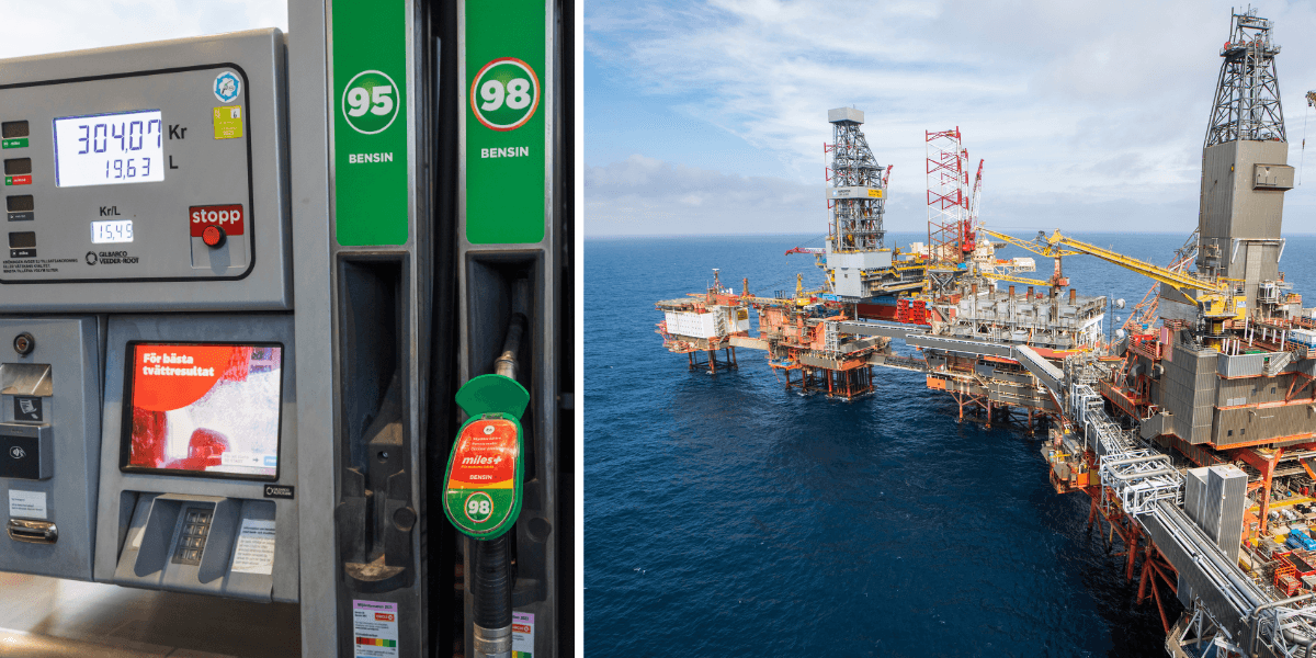 Skrämmande höga priser på bensin kan snart bli verklighet. (Foto: Caisa Rasmussen/TT och Håkon Mosvold Larsen/NTB)