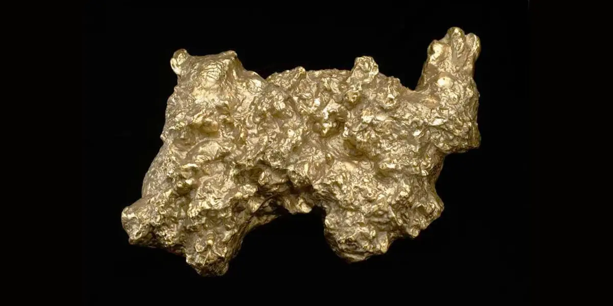 En replika av rekordklimpen, Welcome Stranger, som vägde 72 kilo. (Foto: Copyright Museums Victoria / CC BY (Licensed as Attribution 4.0 International)