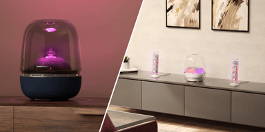 HarmanKardon ska så klart också uppdatera sig och här är deras två nyheter som de gärna pratar om. (Foto: HarmanKardon)