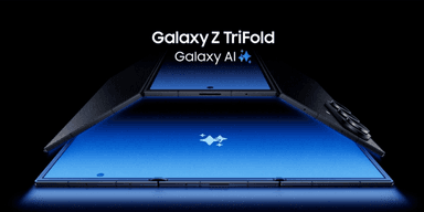 En mobil med tre skärmar, lanseras nu i USA. (Foto: Samsung)