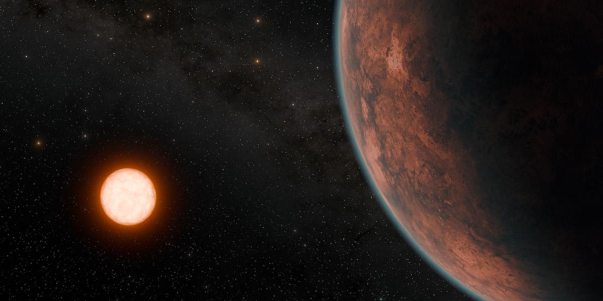 Planeten Gliese 12 b, här tolkad av en konstnär, kan vara beboelig för människor