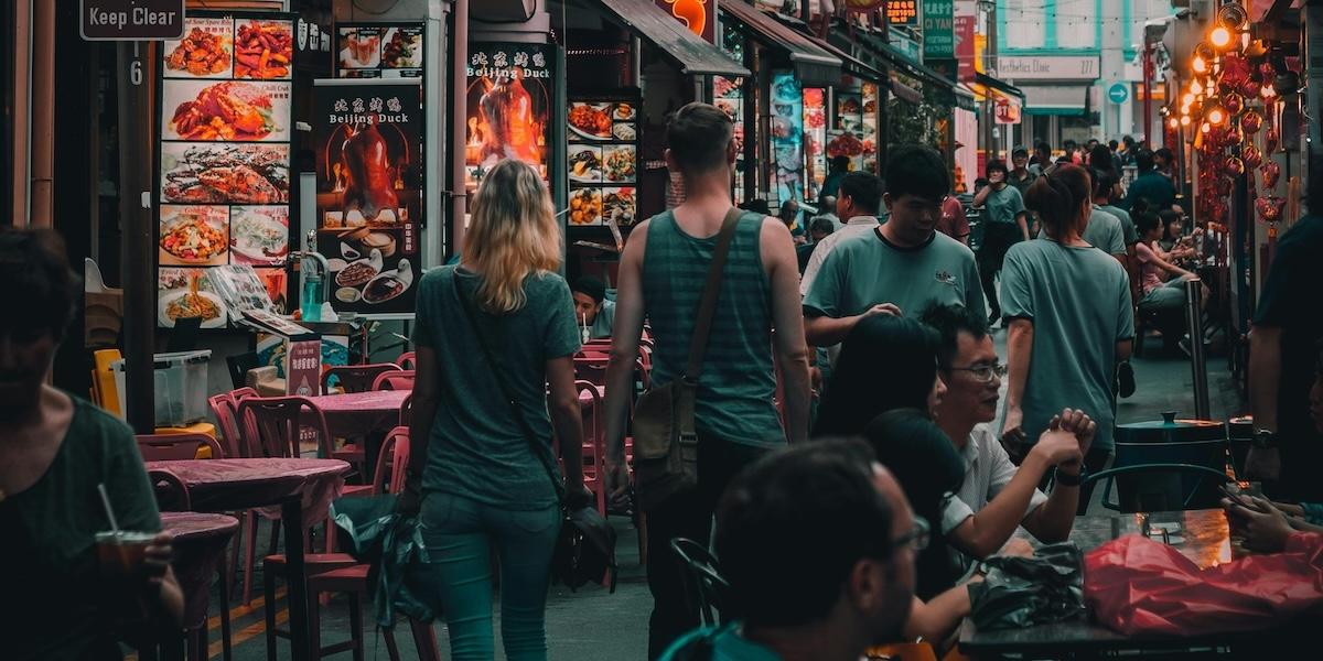 Chinatown i Singapore är populärt för streetfood.