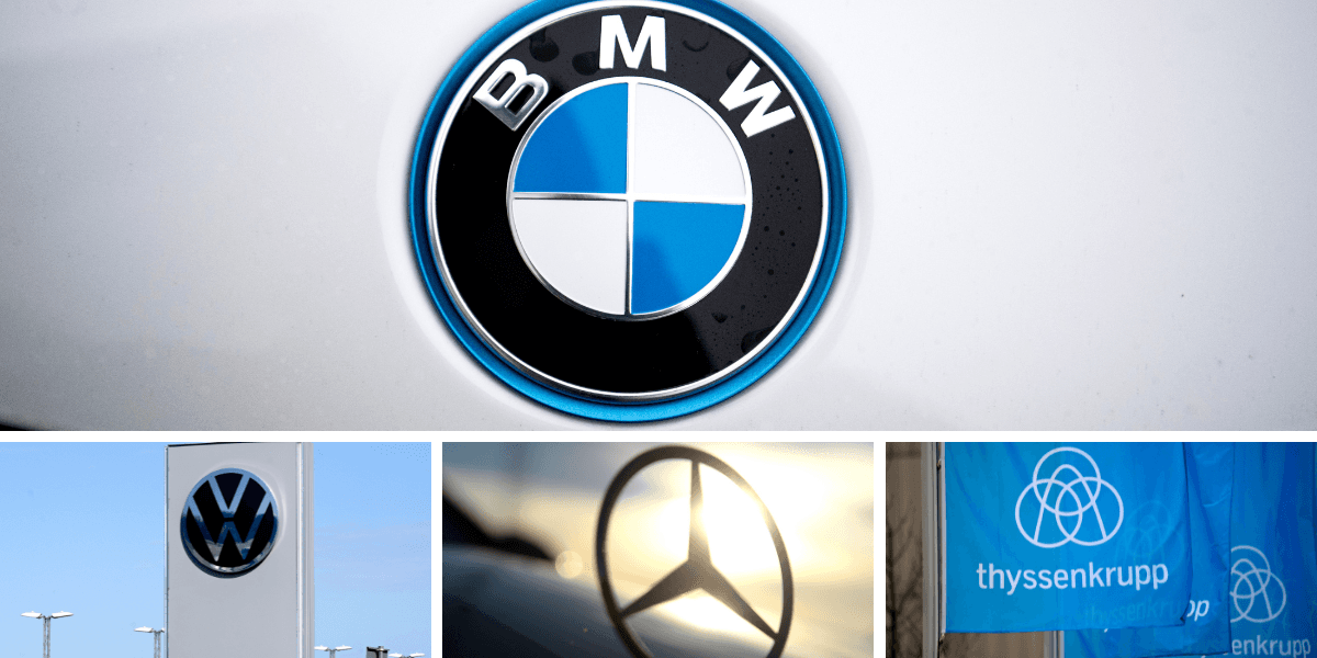 Tysklands konkurrensmyndighet har gett klartecken till planer från BMW, Mercedes-Benz, Volkswagen Group och Thyssenkrupp att gemensamt köpa trådlösa teknologilicenser. (Foto: TT)