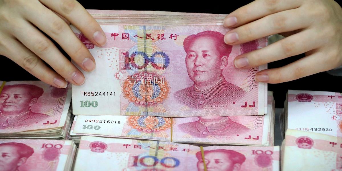 Bilden visar kinesiska sedlar, yuan. Kina vill att dess valuta ska användas mer globalt