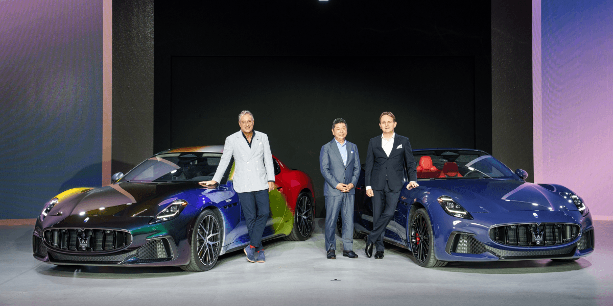 Maserati CEO Davide Grasso, Maserati Korea MD Takayuki Kimura, Maserati CCO Luca Delfino. (Foto: Maserati)