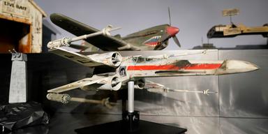 Starfighter av modellen x-wing från Star wars som gick för 3,1 miljoner dollar på auktion