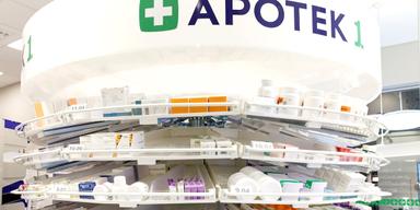Bild på läkemedlessnurra på ett norskt apotek. Ozempic får inte längre säljas till icke diabetes patienter.