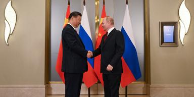 Kinas president Xi Jinping och Rysslands president Vladimir Putin.