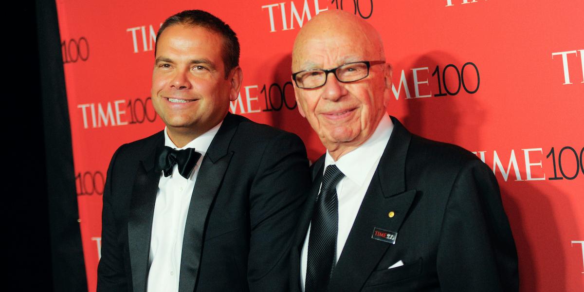 Rupert Murdoch tillsammans med – vad som verkar vara favvosonen – Lachlan