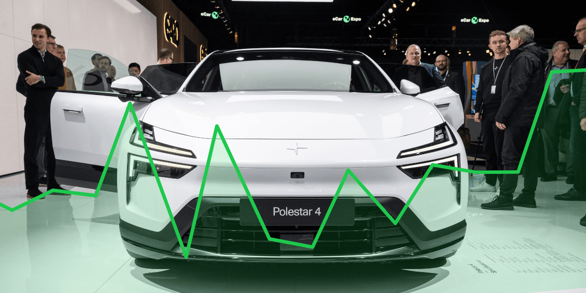 Polestar rusade på Nasdaq inatt.