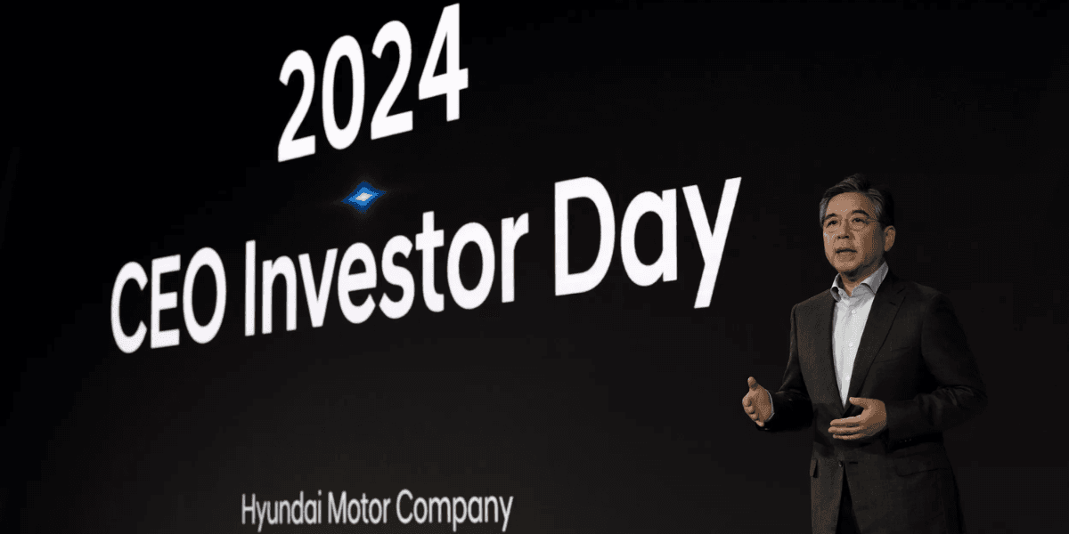 Hyundais vd, Jaehoon Chang, delar med sig av Hyundais strategi framåt. (Foto: Hyundai / 2024 CEO Investor Day)