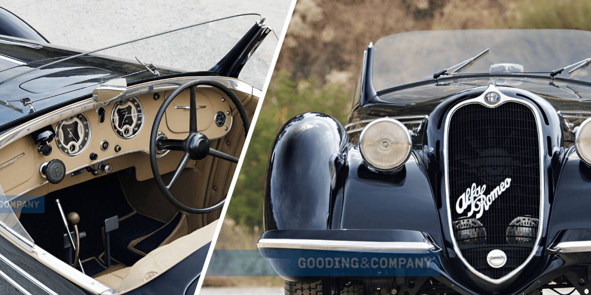 Alfa Romeo 8C 2900B Lungo Spider på auktion. Väntas gå för 200 miljoner kronor. (Foto: Gooding & Company)