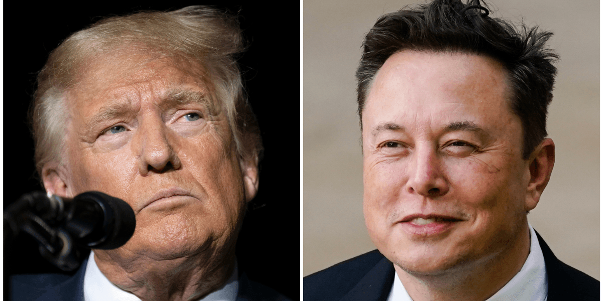 Trump gillar ny elbilar bara för att Musk gav sina pengar till honom. (Foto: foto av José Luis Villegas, vänster, och Matt Rourke, höger)