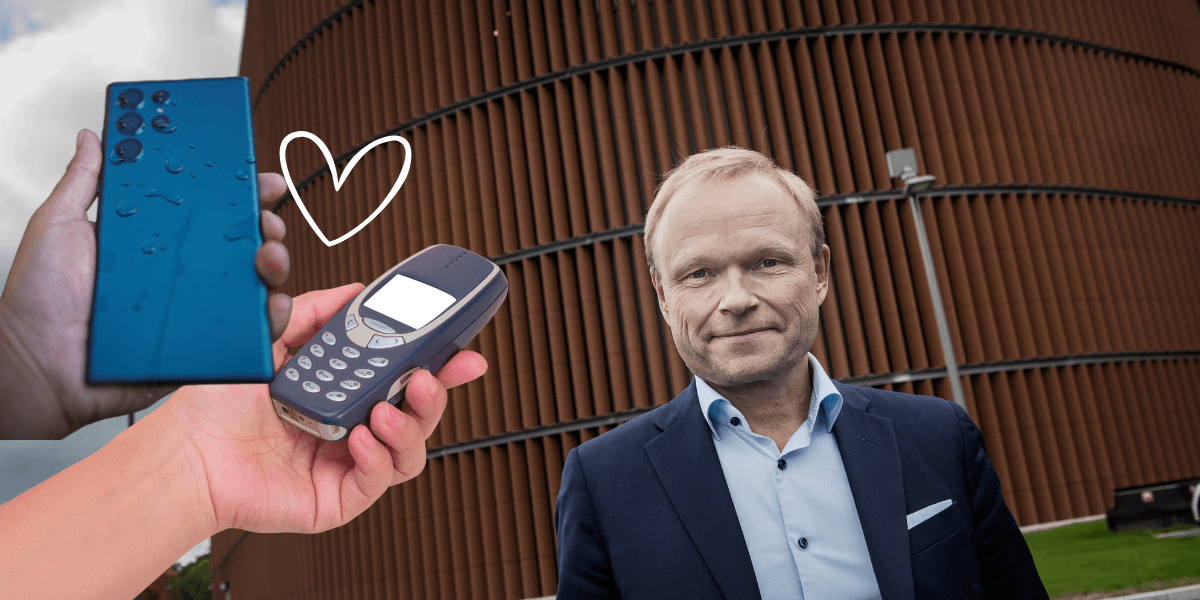 Nokias vd Pekka Lundmark funderar på att sälja en del av bolaget och Samsung visar intresse. (Foto: Malin Hoelstad/SvD/TT Fotot är ett montage.)