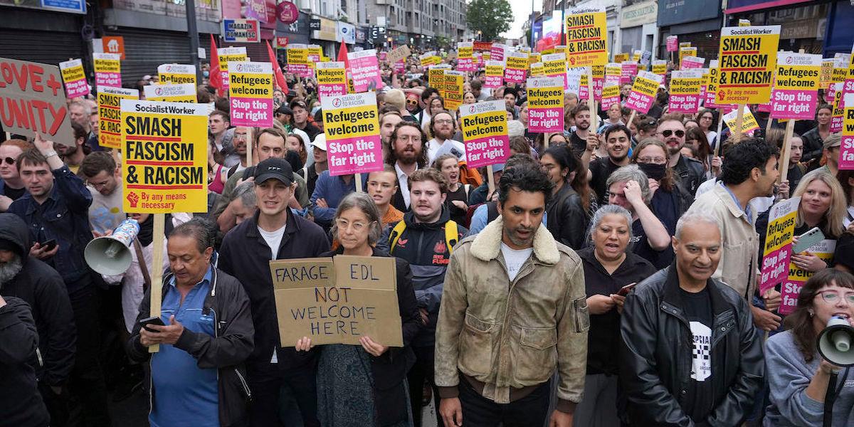 På onsdagen hölls det många protester runt om i Storbritannien.