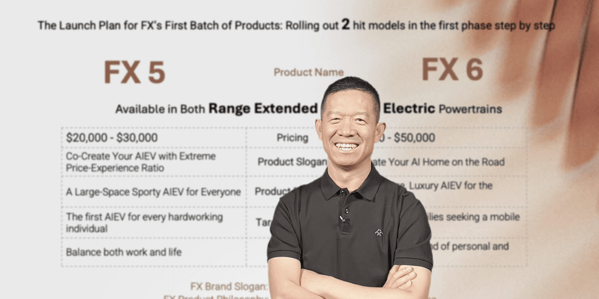 Bild från presentationen som inte sa så mycket. (Foto: Faraday future på X)