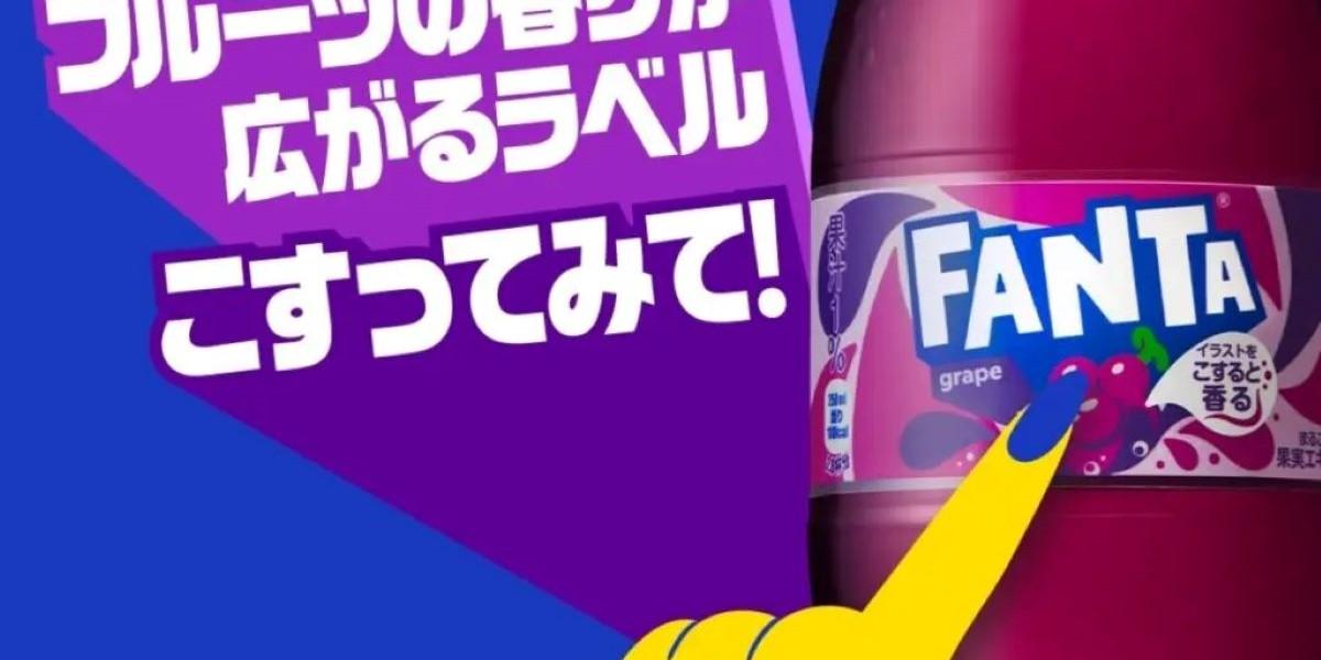 Fanta Japan först med etiketter som doftar