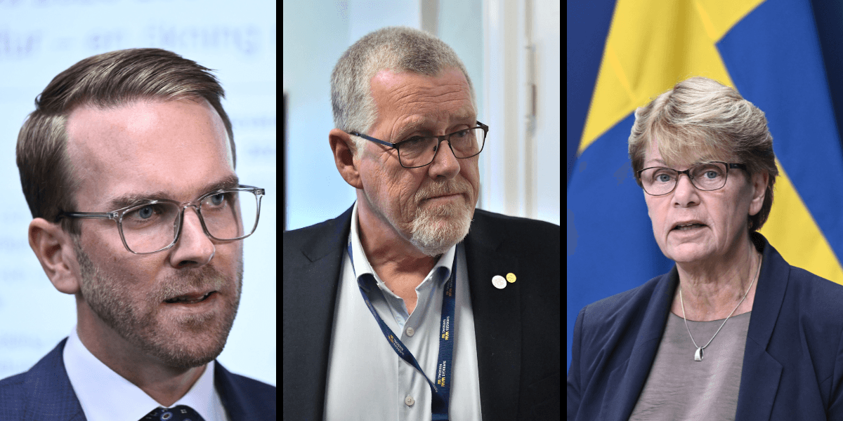 Andreas Carlson (KD), Thomas Morell (SD) och Helena Gellerman (L) har sagt sitt om fartkamerorna från Norge. (Foto: Christine Olsson, Samuel Steén och Christine Olsson/TT)