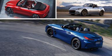 Vilken roadster bör du satsa på? Vi har jämfört tre stycken åt dig. (Foto: BMW, MG och Mazda)