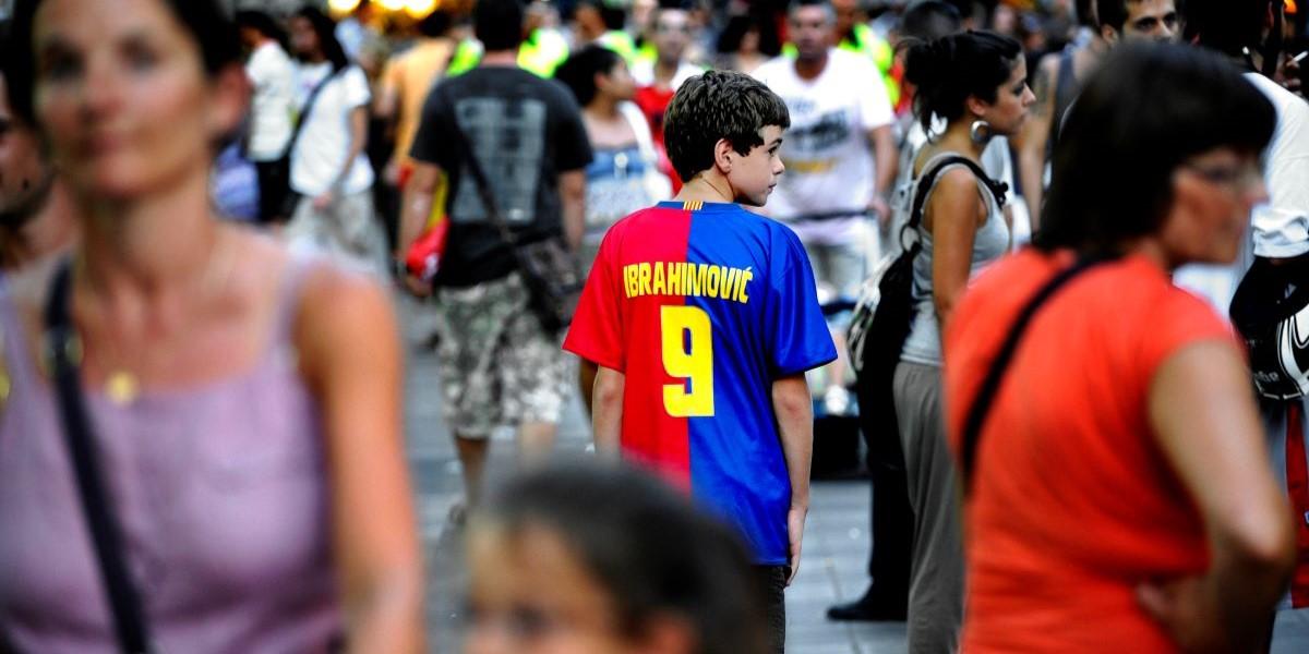 La Rambla i Barcelona, där många av stadens 17 miljoner årliga turister samlas.