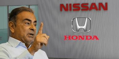 Carlos Ghosn tror inte att sammanslagningen kan rädda Nissan. (Foto: Hassan Ammar/AP Koji Sasahara/AP/TT)