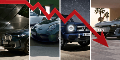 Här är en sammanfattande lista på hur det ser ut i Tysklands bilbransch just nu. (Foto: BMW, Porsche, Mercedes och Audi)