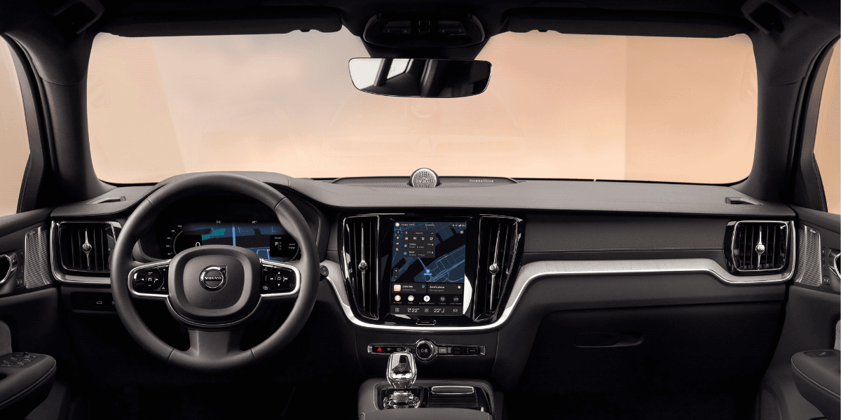 Uppfräschat under instrumentbrädan på Volvos elbilar. (Foto: Volvo)