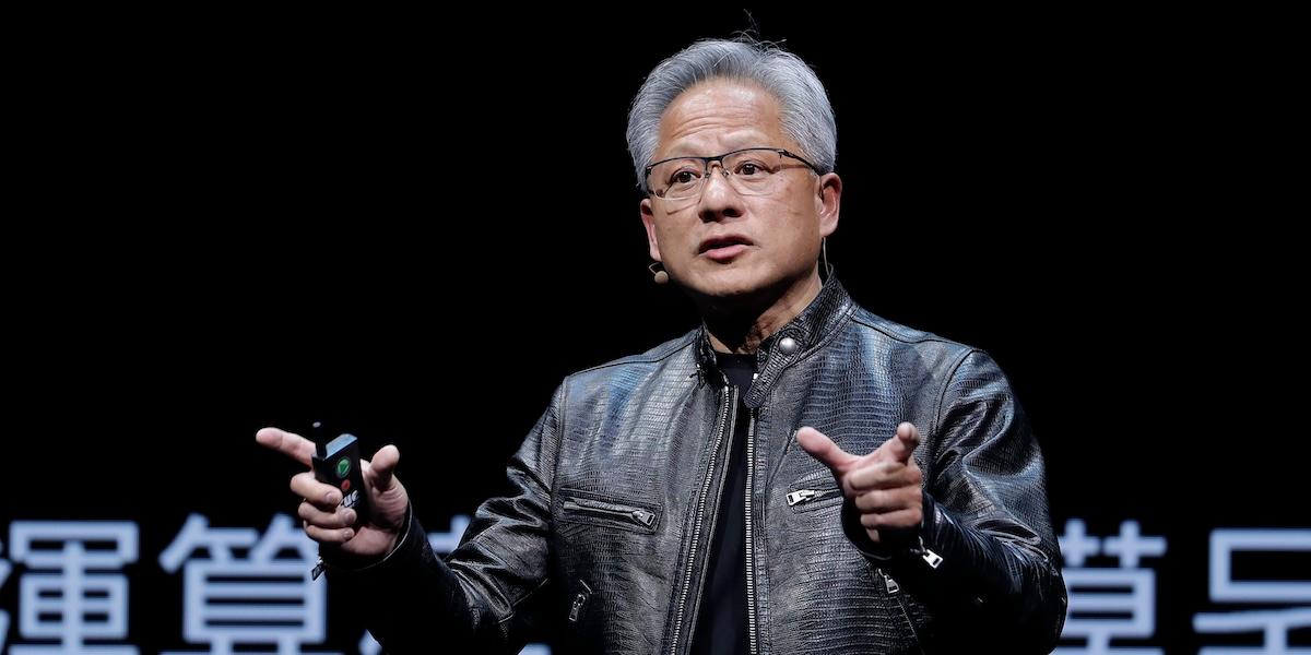 Nvidias vd Jensen Huang ser AI som en möjlighet, inte ett hot. (Foto: Chiang Ying-ying/TT)