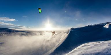 Snowkiting Grönland