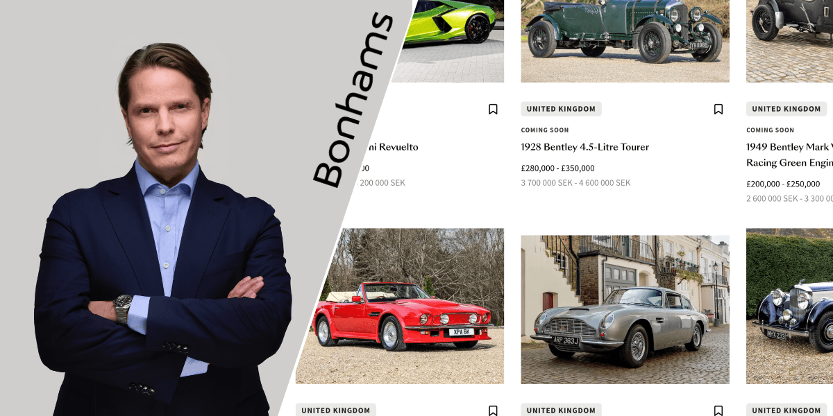 Bonhams kommer till Sverige och Tomas Schultz roddar skeppet. (Foto: Bonhams)