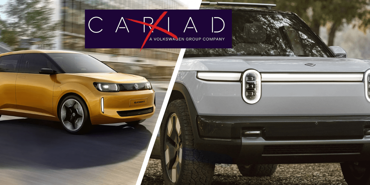 Cariad har spelat ut sin roll och börjar lägga ner verksamheten. (Foto: Rivian, Volkswagen och Cariad)