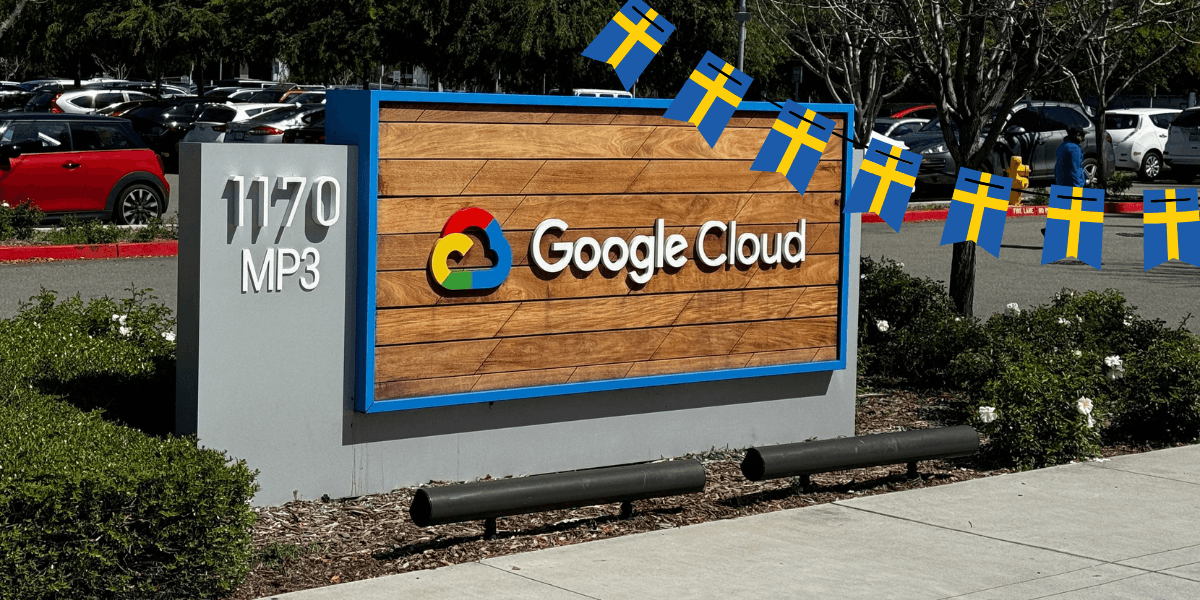 Google Cloud gör det nu möjligt att lagra data i molnet i Sverige. (Foto: Terry Chea/AP/TT och Canva)